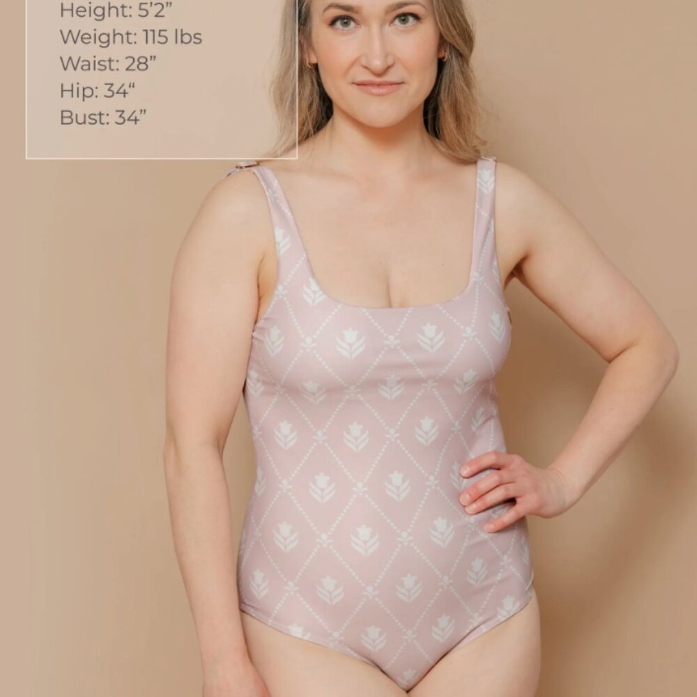 Imagine Perry Brand New Block Print Low Back One Piece